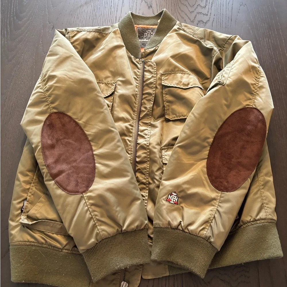Crooks & Castles Olive Green Bomber Jacket vintage size XL